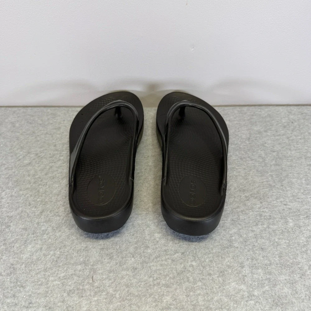 OOFOS OOriginal Recovery Sandal Black Womens Size 8 Thong Flip Flop Comfort
